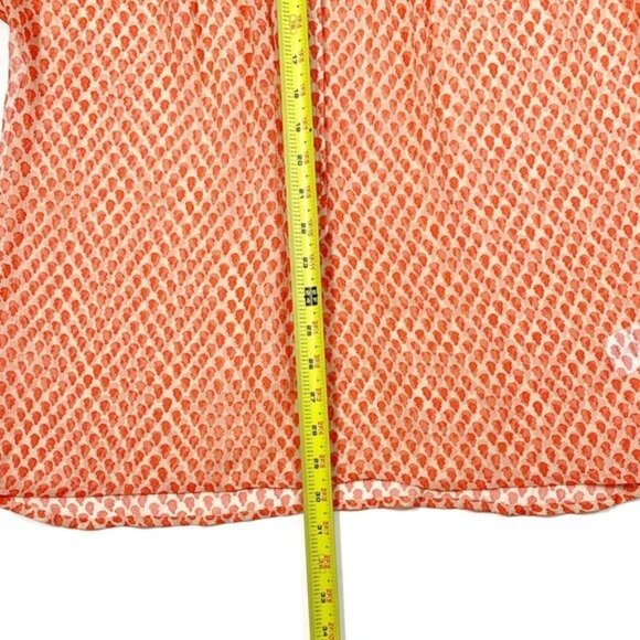 Plenty by Tracy Reese 100% Silk Sheer Top 3/4 Sleeve Size Small Oversized Fit - Picture 10 of 12